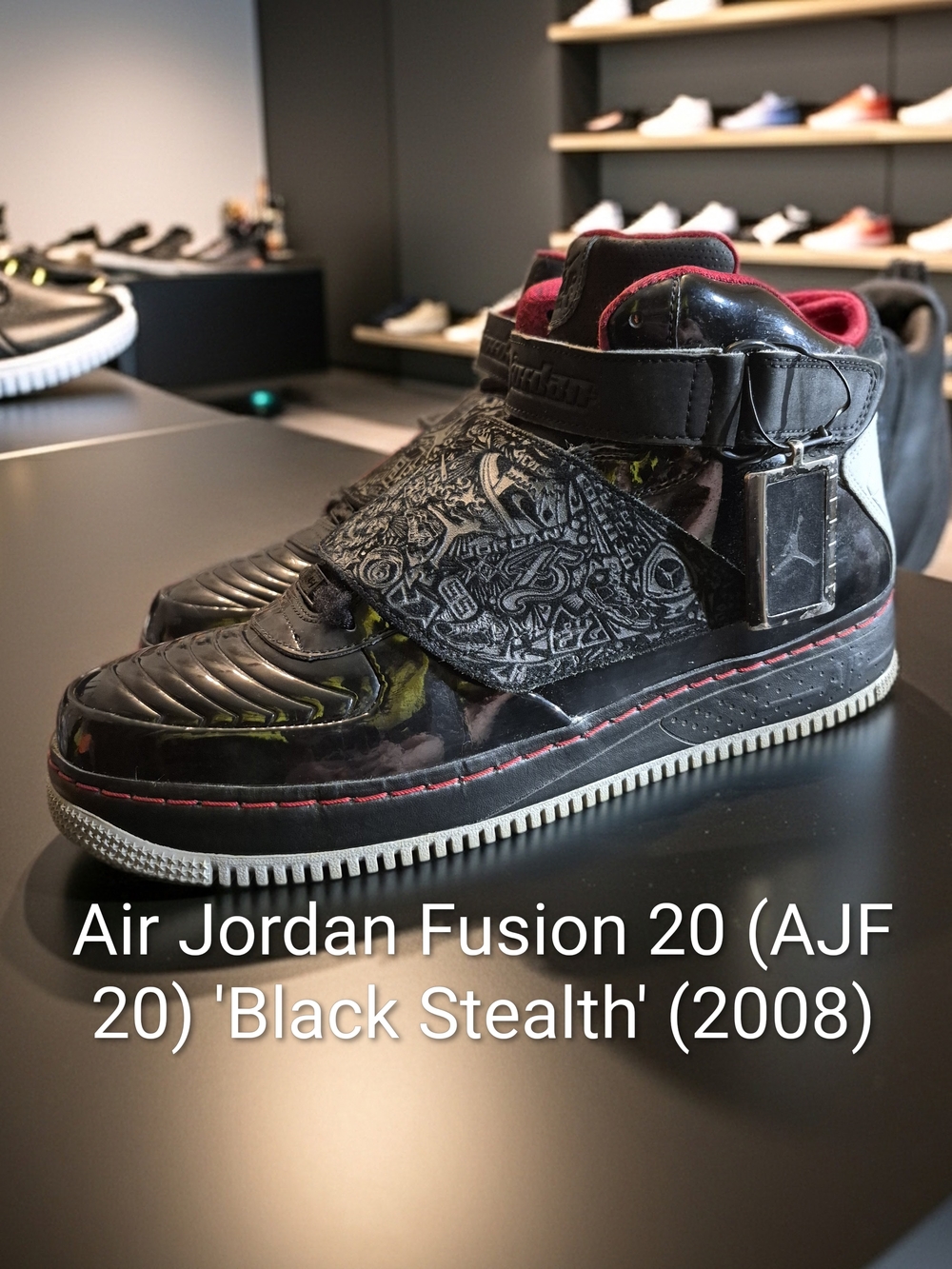 Air Jordan Fusion 20 (AJF 20) 'Black Stealth' (2008) Mens 12 EUC